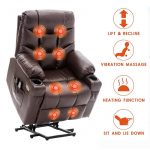 power lift assist standard recliner with massager, heating and usb charge power lift assist standard recliner with massager, heating and usb charge
